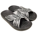 Pair of Carla Zebra sandals for women, with crisscross straps in zebra print, non-slip sole, cushioned