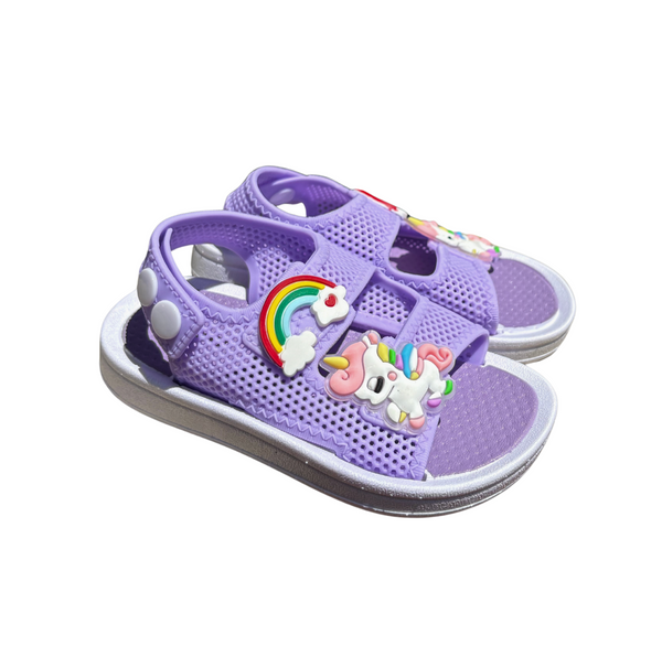 Sandalia Rainbow Unicornio Lila