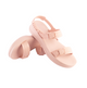 Pair of rose Sienna sandals for women, platform style with straps and a heel strap, non-slip sole, cushioned