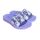 Pair of lilac Slide Bunny sandals for girls, slides with little bunnies on the strap, non-slip sole, lightweight