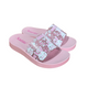 Par de sandalias Slide Bunny rosa para niña, slide con conejitos en la tira, suela antideslizante y livianas