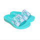 Par de sandalias Slide Bunny verdes para niña, slide con conejitos en la tira, suela antideslizante y livianas