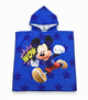Mickey poncho towel for boys, blue with stars and Mickey, hooded, microfiber