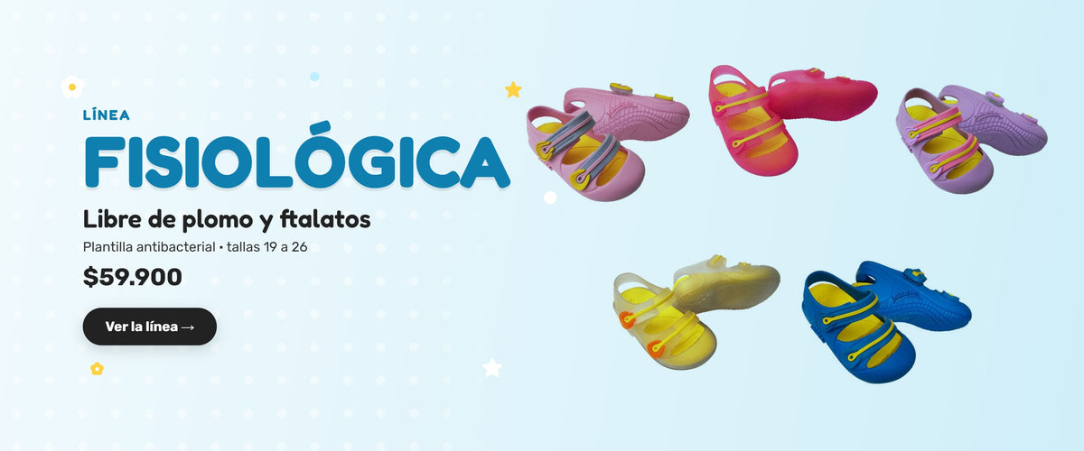 Cangrejeras de la Línea Fisiológica FVN en cinco colores: rosado, fucsia, lila, cristal y azul