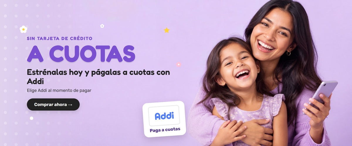 Mamá e hija felices con el celular: paga a cuotas con Addi, sin tarjeta de crédito